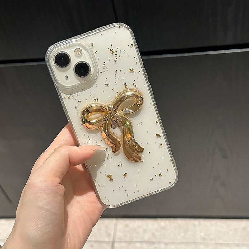 Phone Gold Bow Leaf Case
