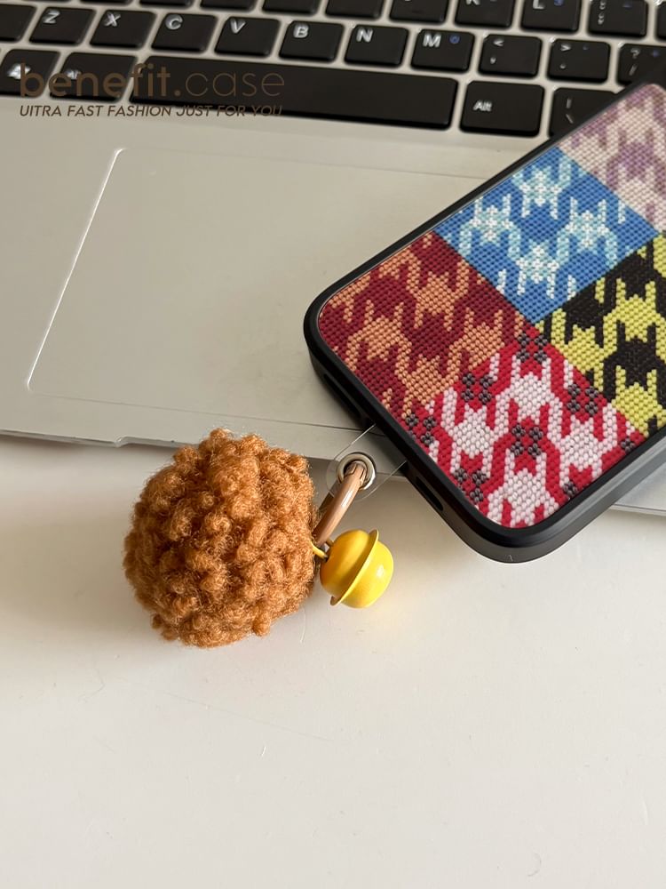 Phone Pom Charm Bell