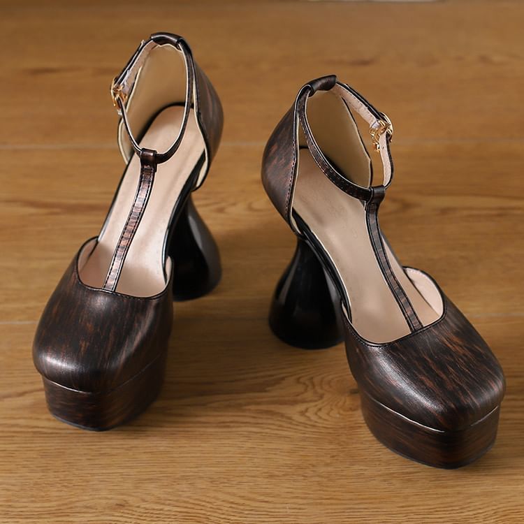 Heel Sandals D'Orsay Platform Chunky