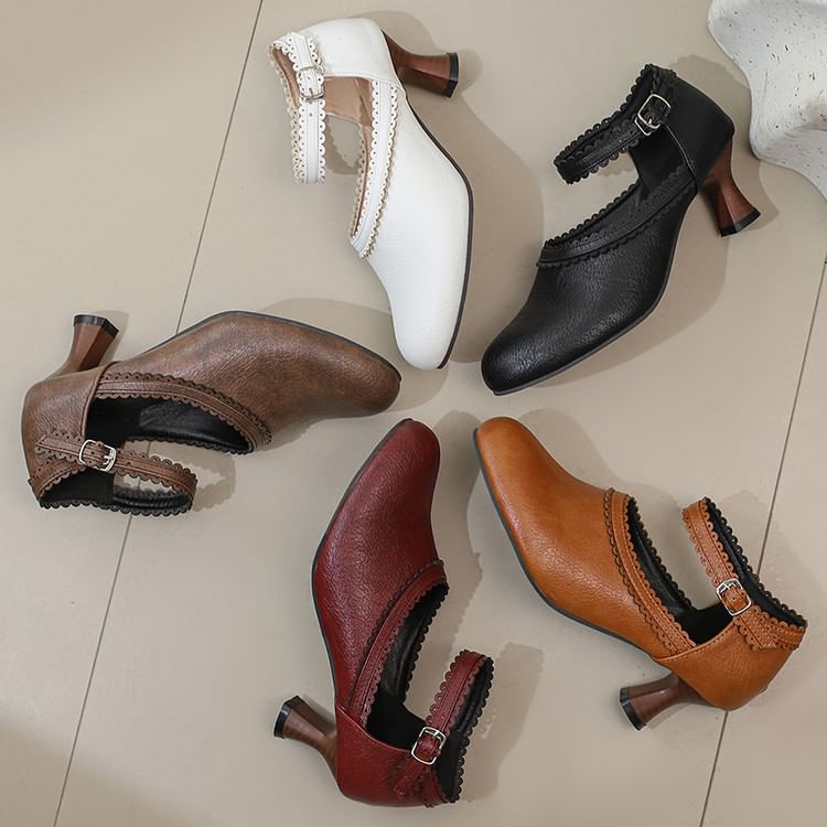 Pumps Jane Heel Mary Plain Low