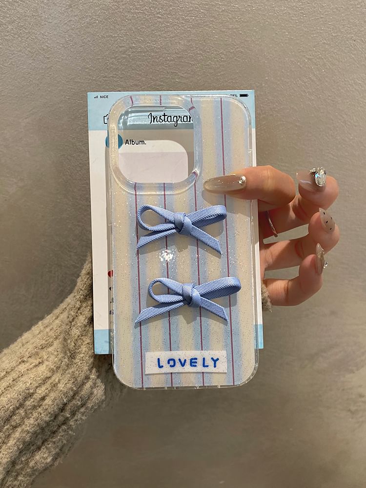 Phone Striped Ribbon Case