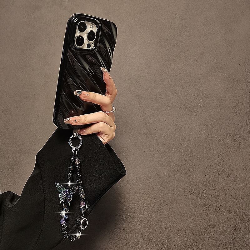 Strap Faux Crystal Butterfly Phone