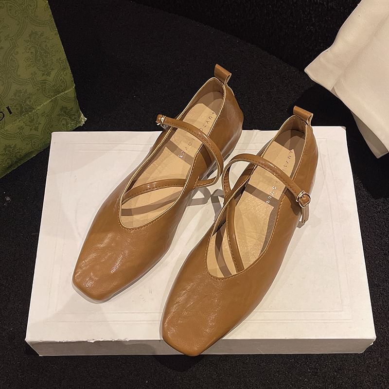 Jane Hidden Wedge Pumps Mary Square Toe