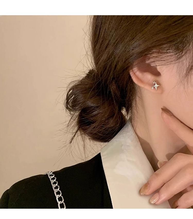 Earring Alloy Stud Asymmetrical Star