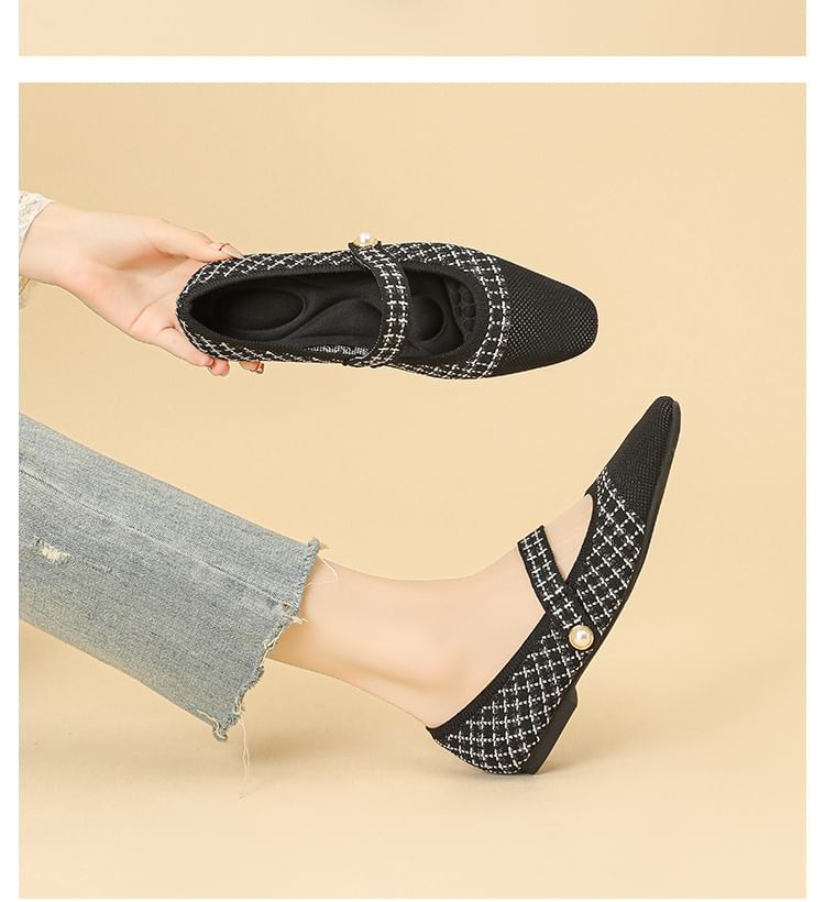 Jane Mary Knit Patterned Flats