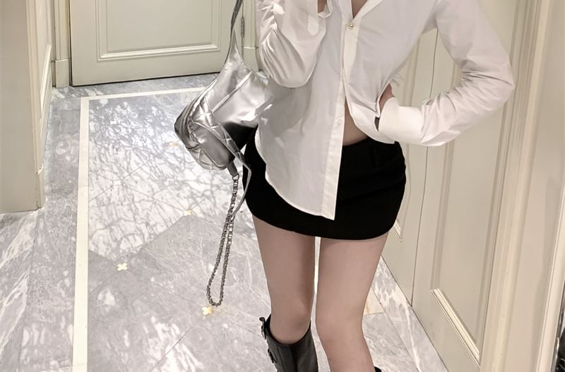 Shirt Plain Long-Sleeve