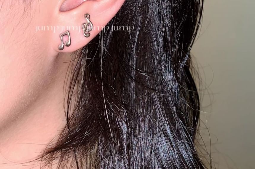 Music Note Stud Earring