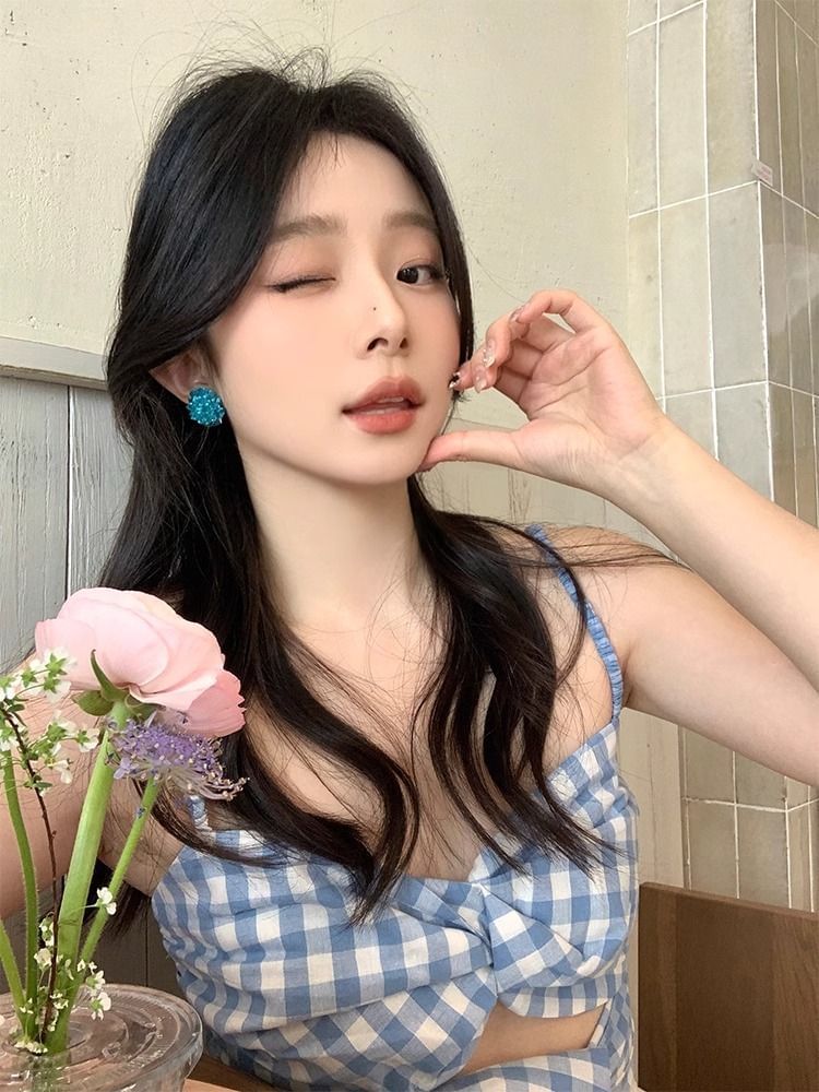 Earring Alloy Rhinestone Stud