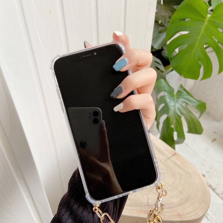 with Strap Mirrored Phone Case Chain