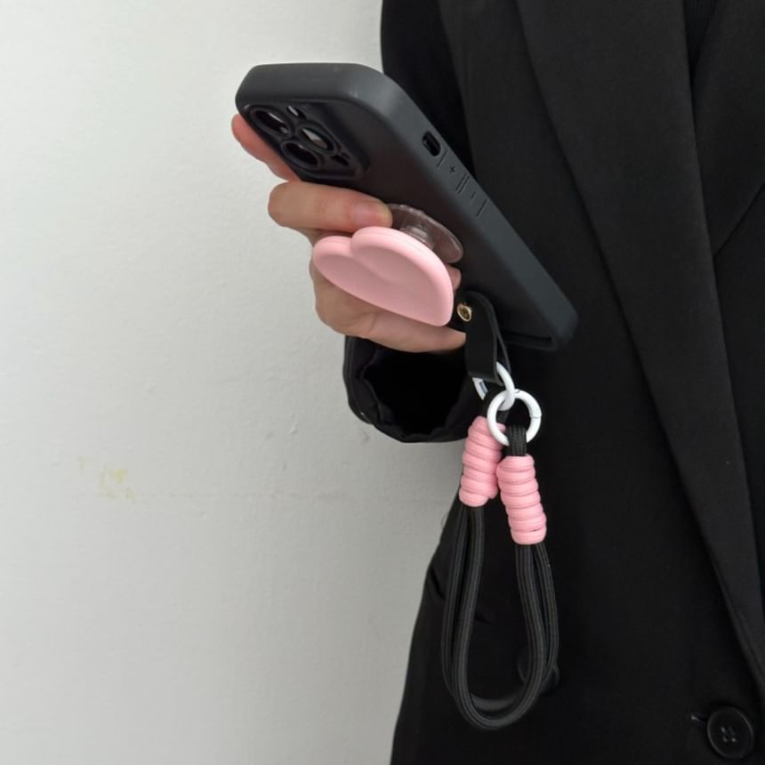 with Phone Heart Strap Case