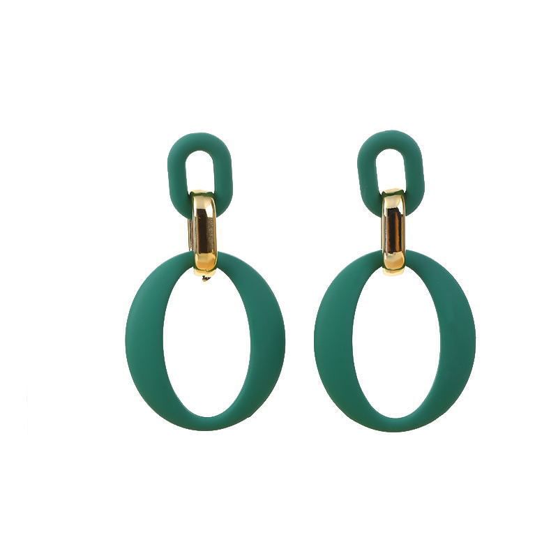 Alloy Dangle Acrylic Earring Hoop