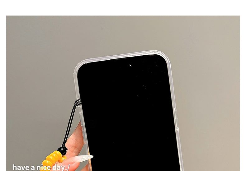 / Strap Case Star Set Phone Bead Print Pear