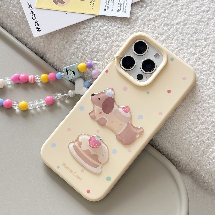 Print Strap Case Phone Bead Dog / Set