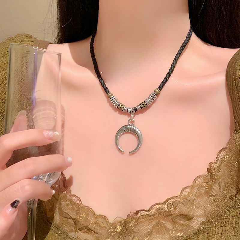Moon Crescent Pendant Necklace