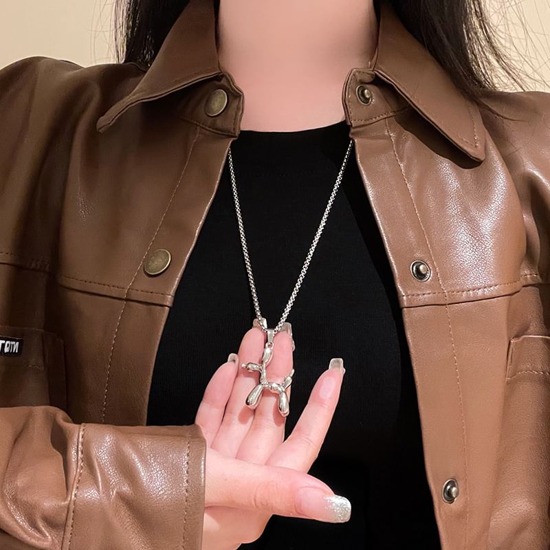 Dog Balloon Pendant Necklace