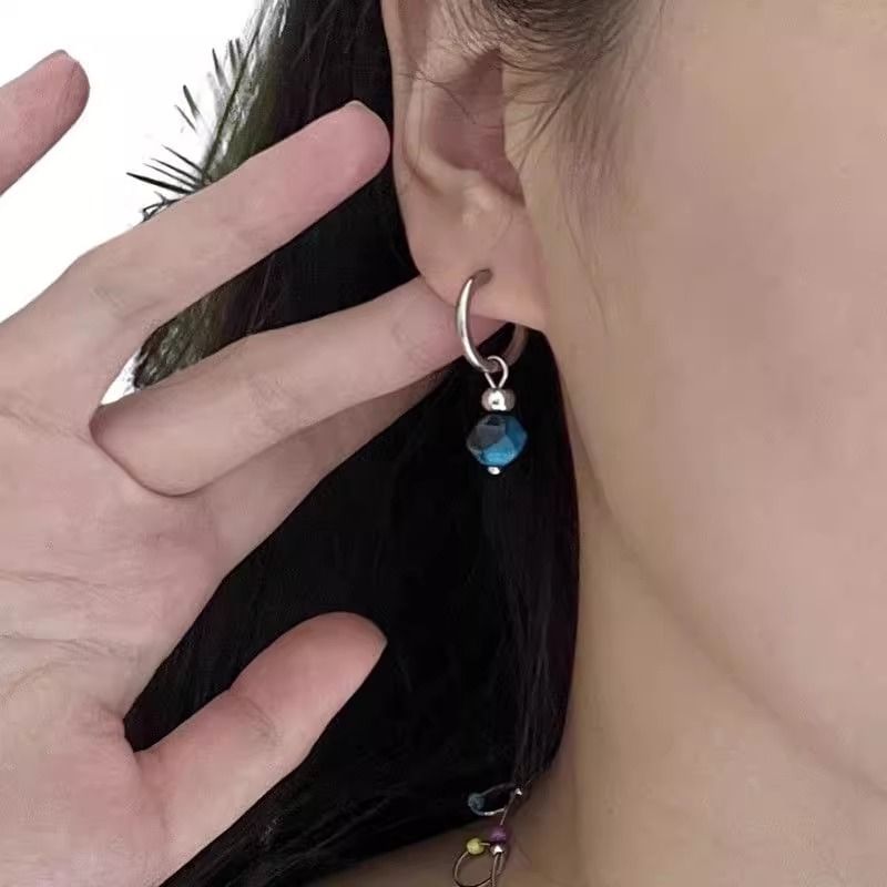 Faux Gemstone Alloy Drop Earring