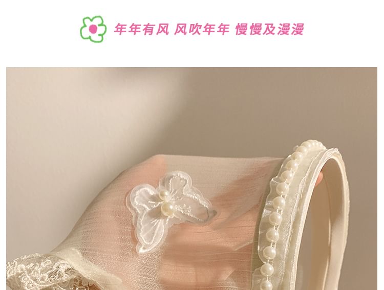 Butterfly Lace Trim Applique Headband