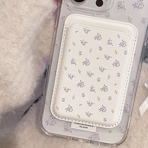 Floral / Phone (Compatible Set with Card Case Holder Magnetic MagSafe)