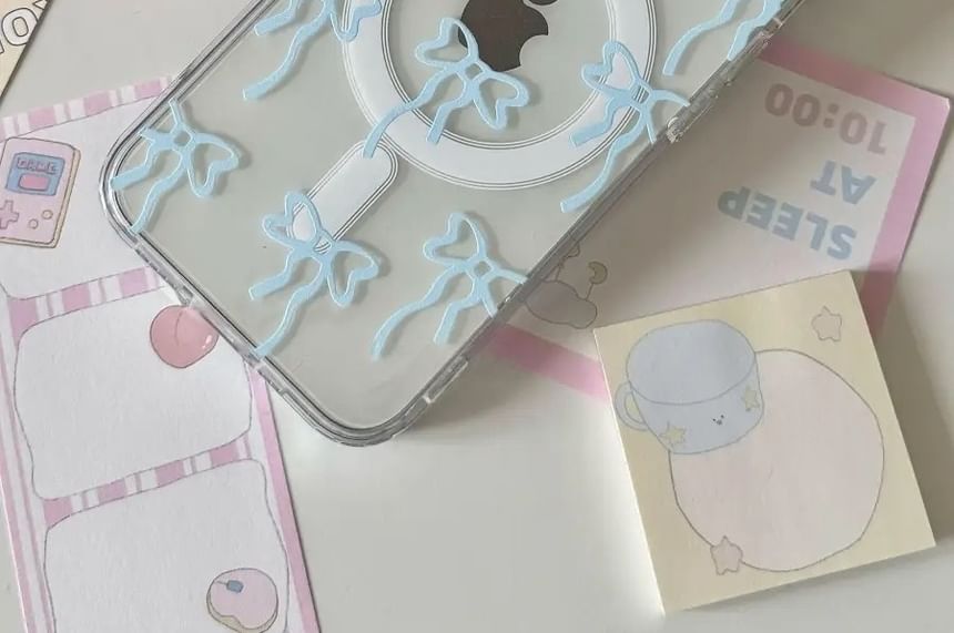 / Card iPhone Set Case Bow Print Compatible Magsafe