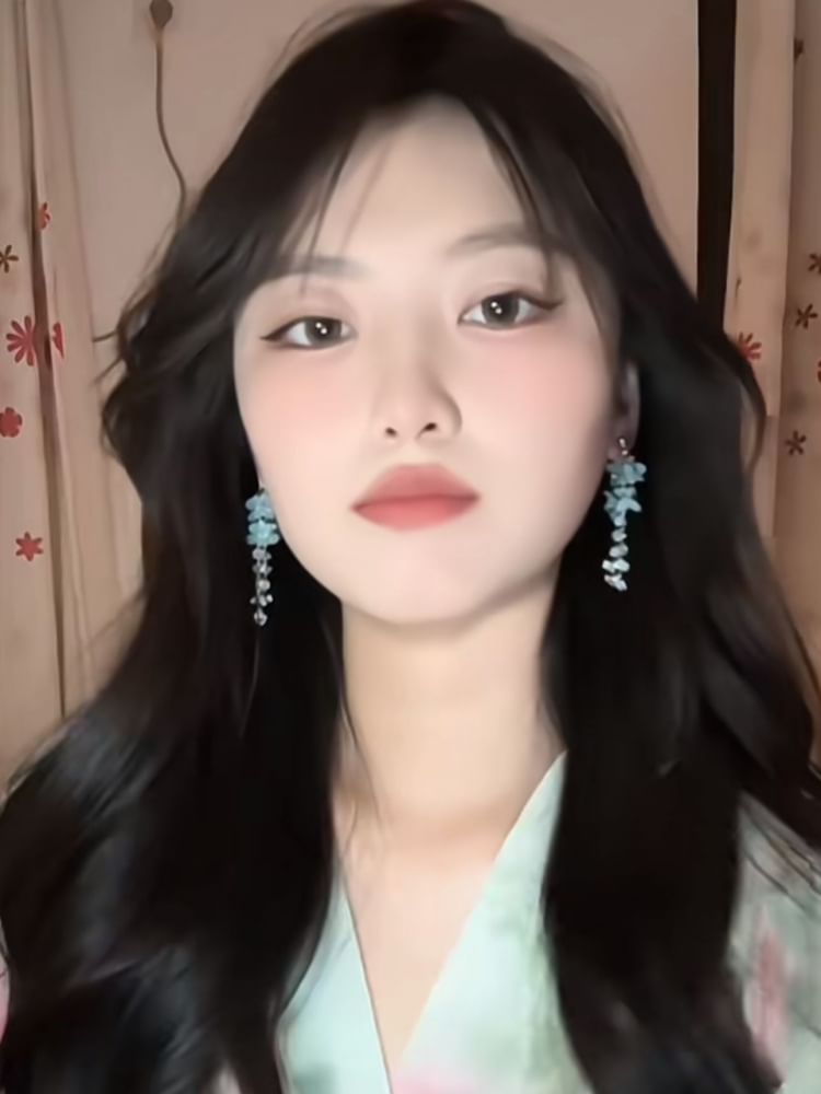 Dangle Floral Earring Alloy Bead