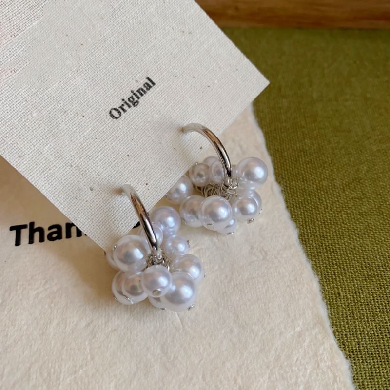 Hoop Faux Pearl Earring
