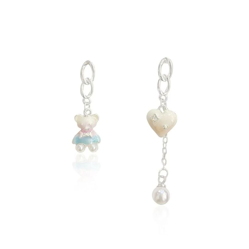 Dangle Bear Asymmetrical Earring