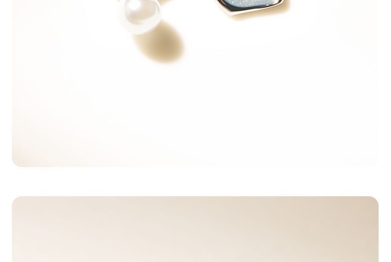 Pearl Asymmetrical Earring Faux Drop Glitter