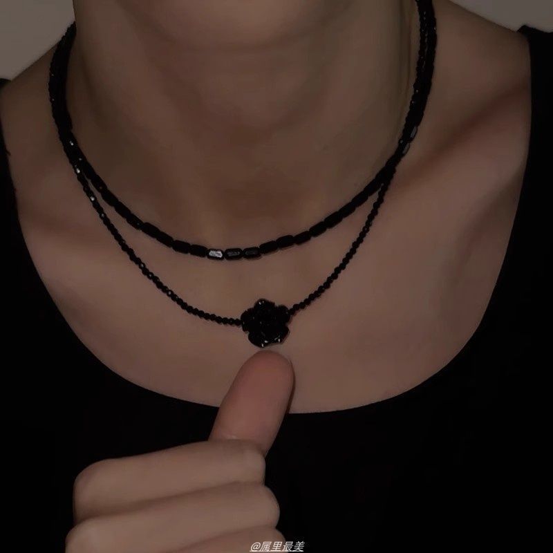 Faux Choker Bead Gemstone Layered