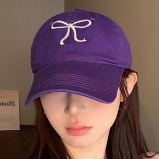 Cap Baseball Embroidered Bow