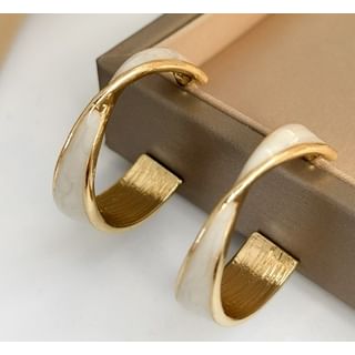 Hoop Open Alloy Twisted Galaxy Earring