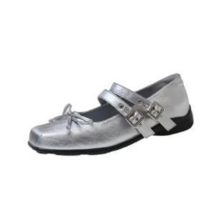 Square Toe Mary Shoes Jane Bow