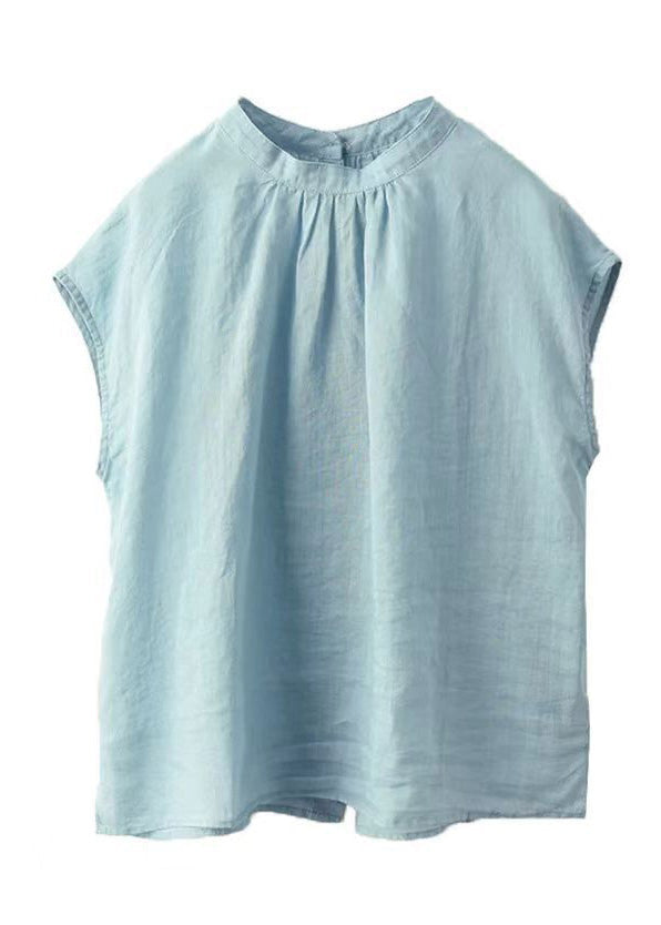 Sides Wear Loose Linen Pink Button On Shirt Both Summer