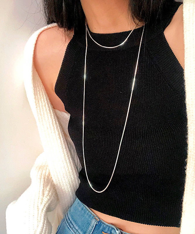 Steel Double Silk Stainless Loose Necklace Layer