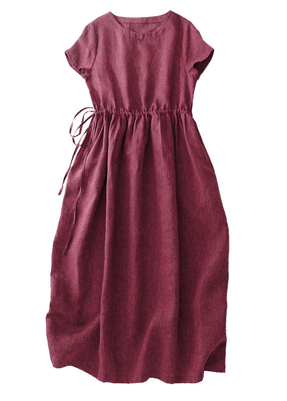 Mulberry Long Dress Modern Linen Summer Cinched