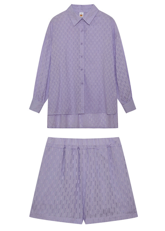 White Piece Modern Oversized Two Cotton Set Outfits Jacquard