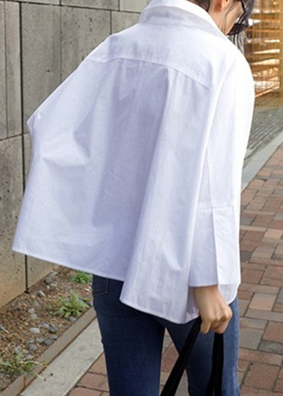 Solid Peter Shirts White Pan Collar Natural Spring