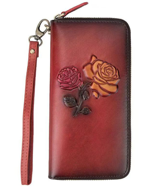 Leather Black Wallet Durable Purse New Embossed Calf