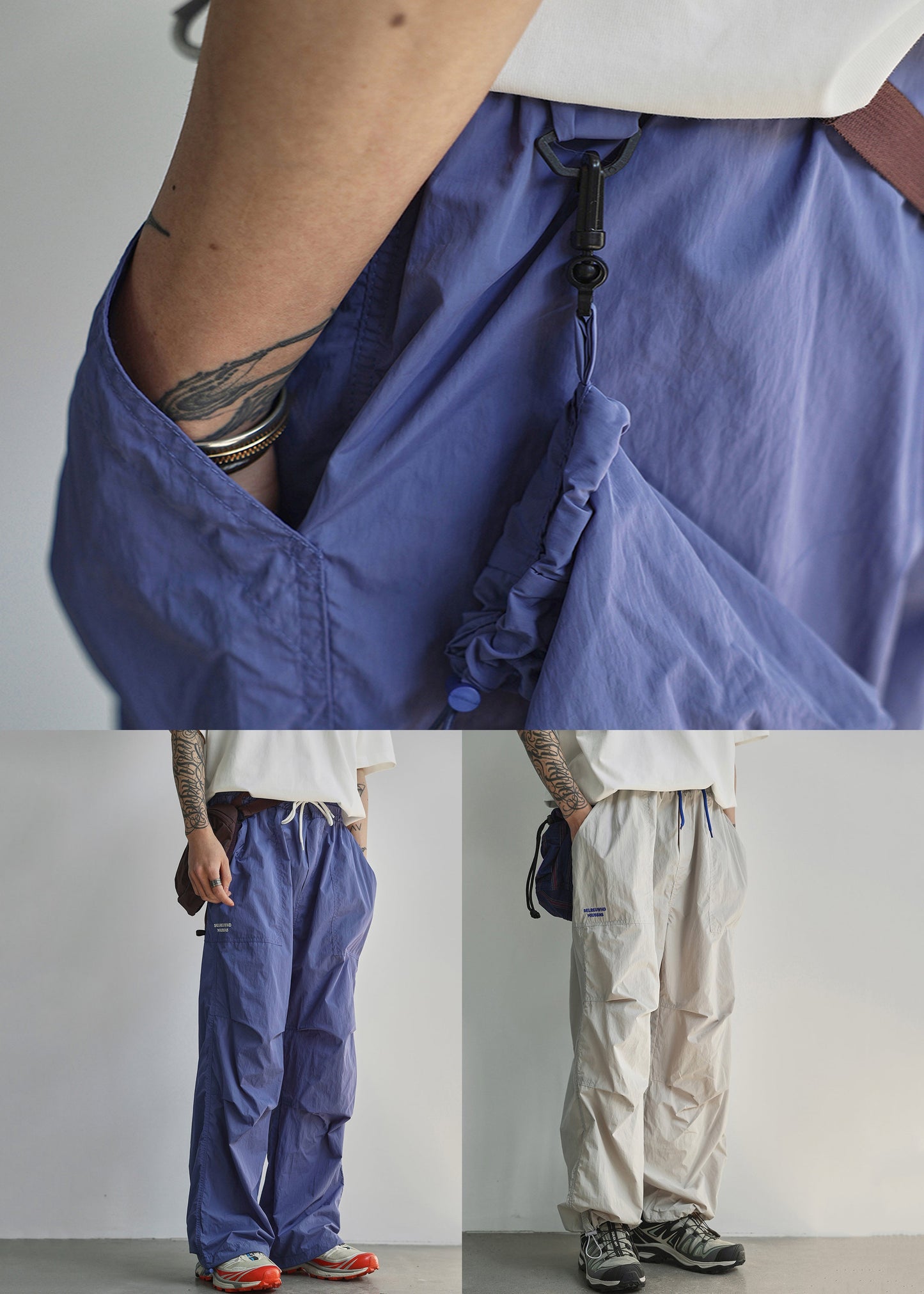 Up Pockets Cotton New Letter Pants Blue Lace Men Summer