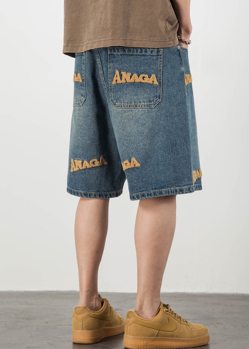 Shorts Mens Letter Men Pockets Pants Summer New Blue