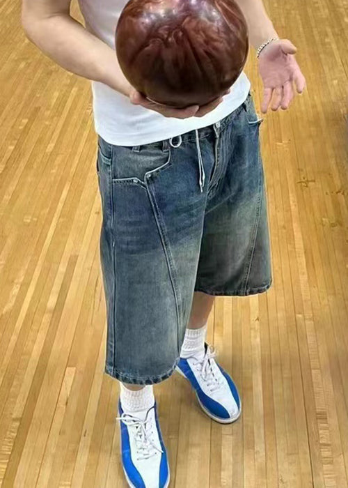 New Blue Original Design High Waist Denim Mens Shorts Summer YL020