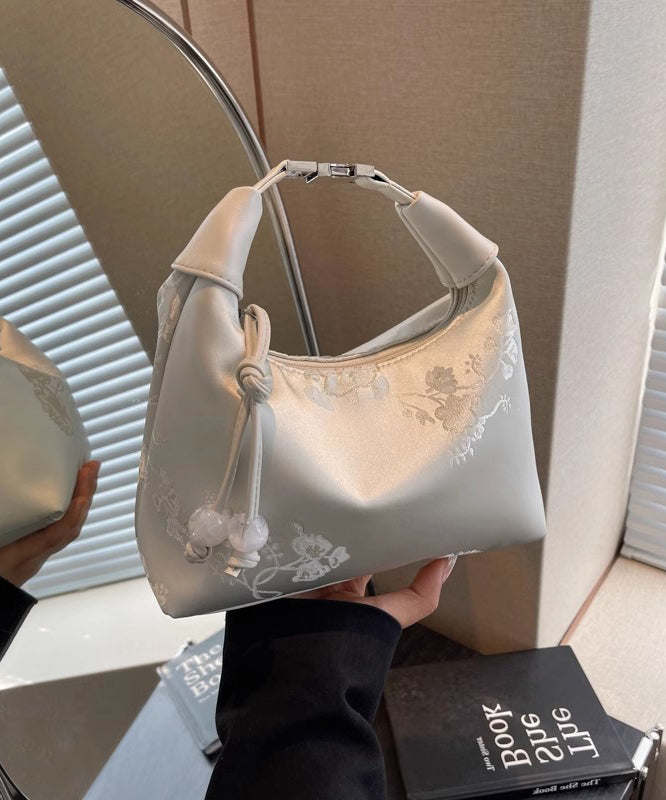 Bag New Chinese Tote Beige Embroidered Style Versatile