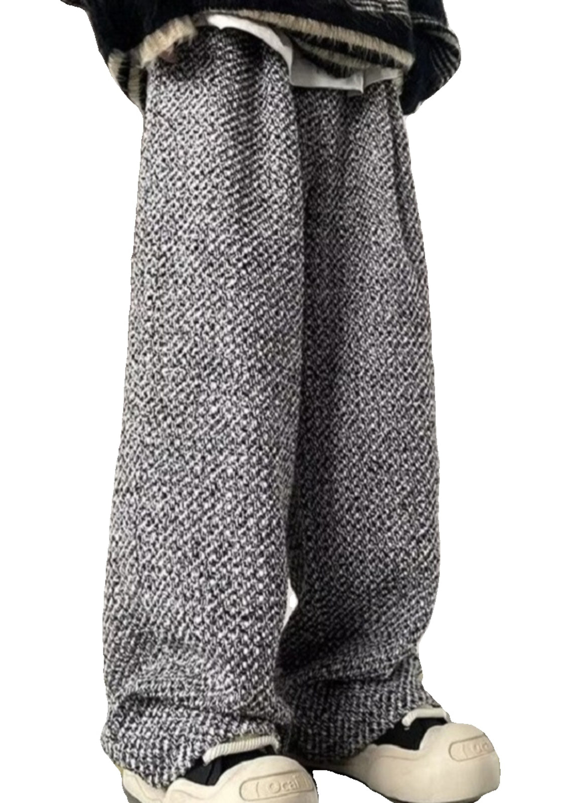 Oversized Pants Men New Woolen Spring Grey