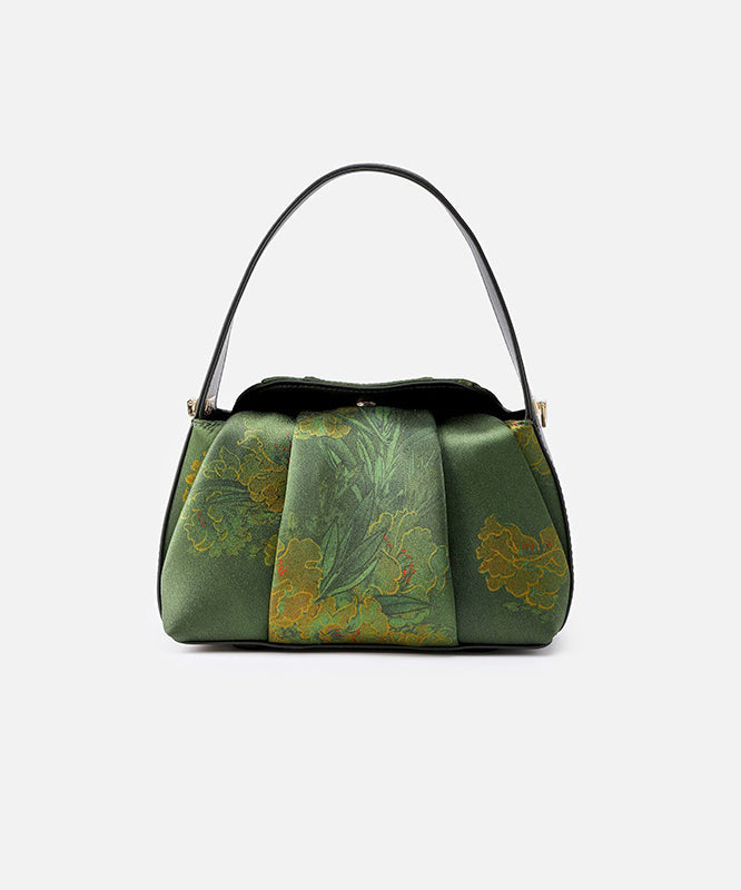 Silk New Retro Bag Embroidered Tote Green