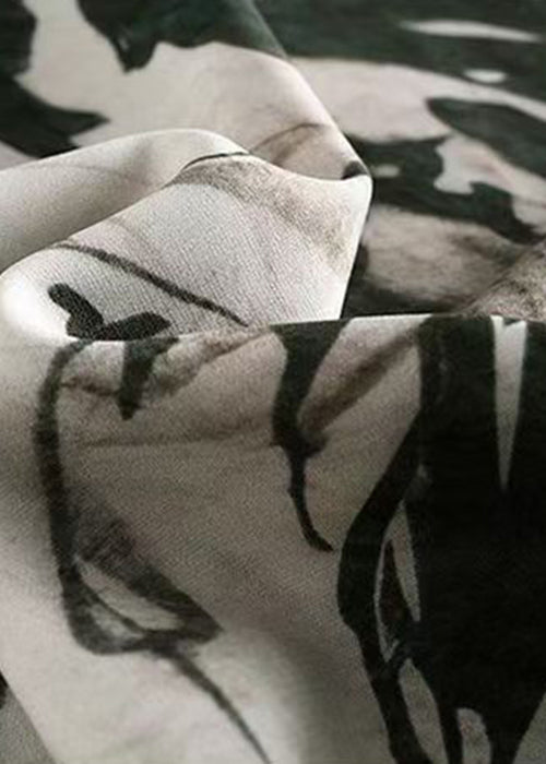 Ice Mens T Print Summer Open New Yellow Silk Button Shirt Side