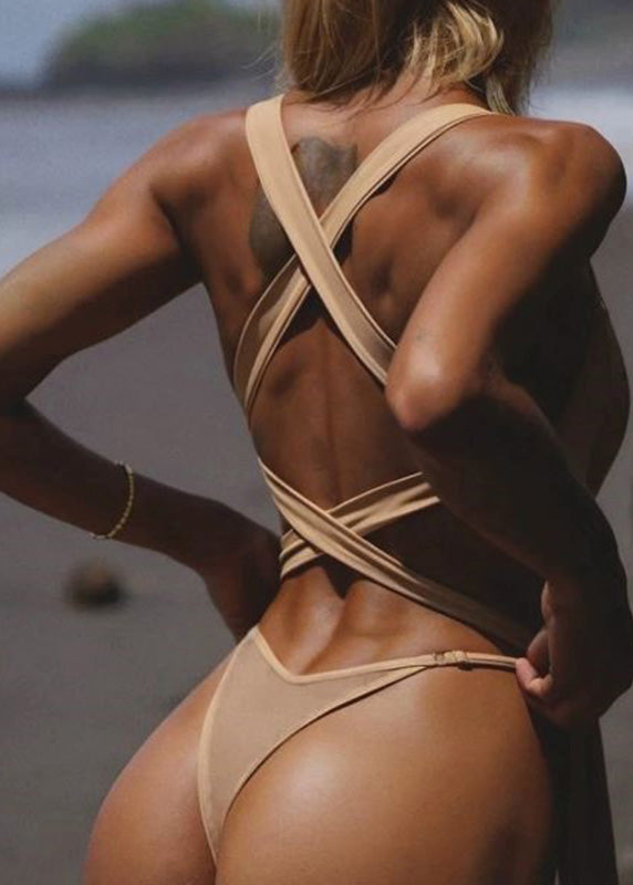 Design Bodysuit White Backless Original Patchwork