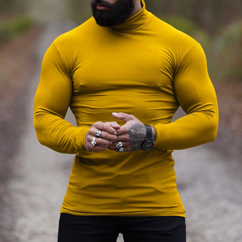 Pull col roulé slim couleur pure pour homme AD628