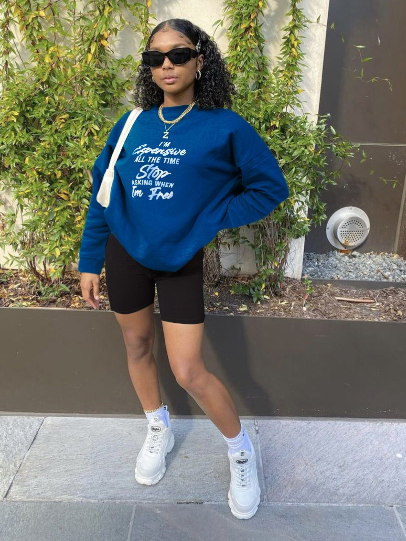 Street Casual Women Letter Graphic Sweatshirts ZN129