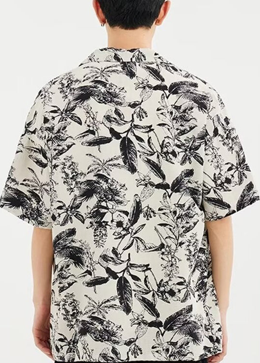Cotton Button Men Shirts Summer Original Design Print