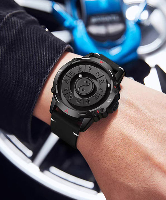 Eight-Diagram-Shaped Steel Appetizer Black Retro Stainless