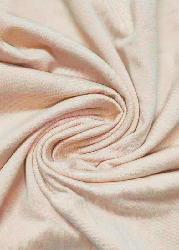 Spaghetti Apricot Simple Solid Dress Asymmetrical Strap Cotton